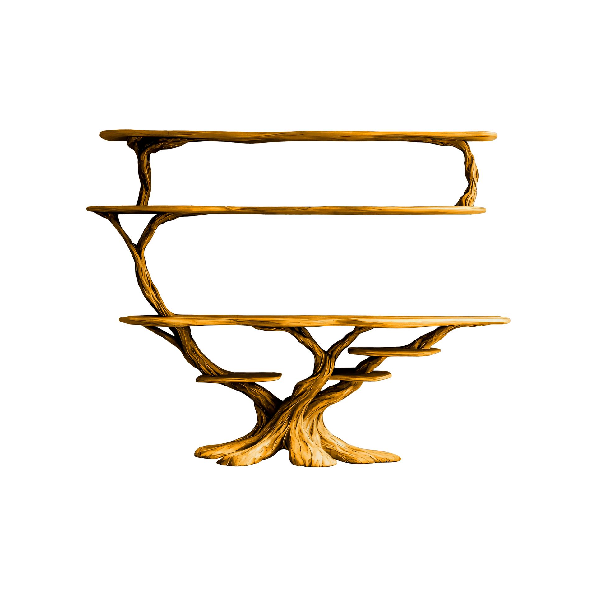 Branford Grove Solid Wood Console Table with Shelves