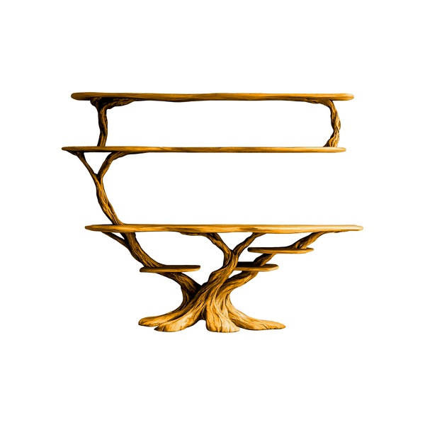 Branford Grove Solid Wood Console Table with Shelves