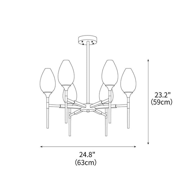Brass Blossom Chandelier