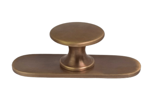 Brass Antique Round Drawer Pulls with Backplate
