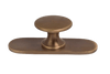 Brass Drawer Knob with Round Backplate - Antique Brass