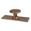 Brass Drawer Knob with Rectangle Backplate - Antique Brass