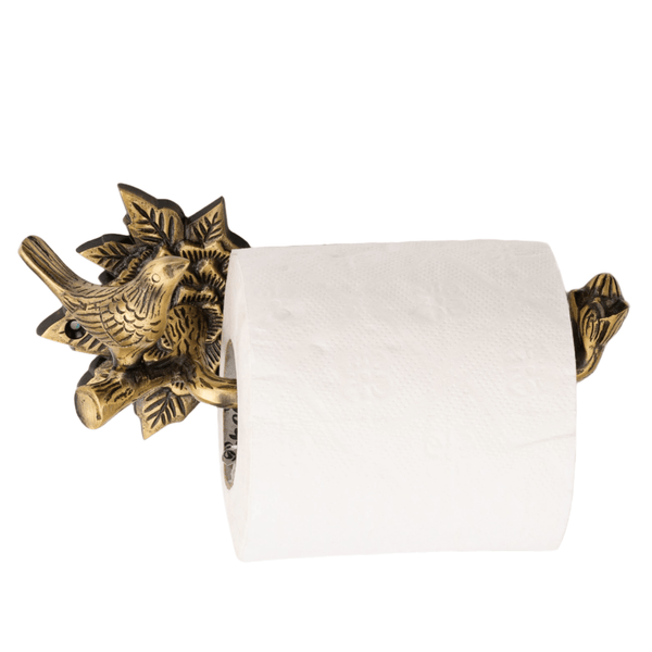 Brass Bird Towel Rack - Antique Brass