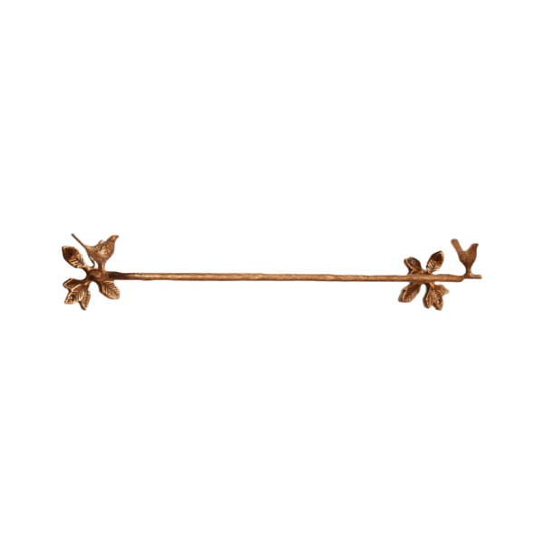 Brass Bird Towel Rack - Antique Brass