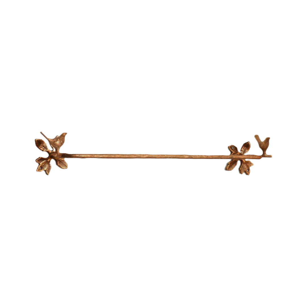 Brass Bird Towel Ring - Antique Brass