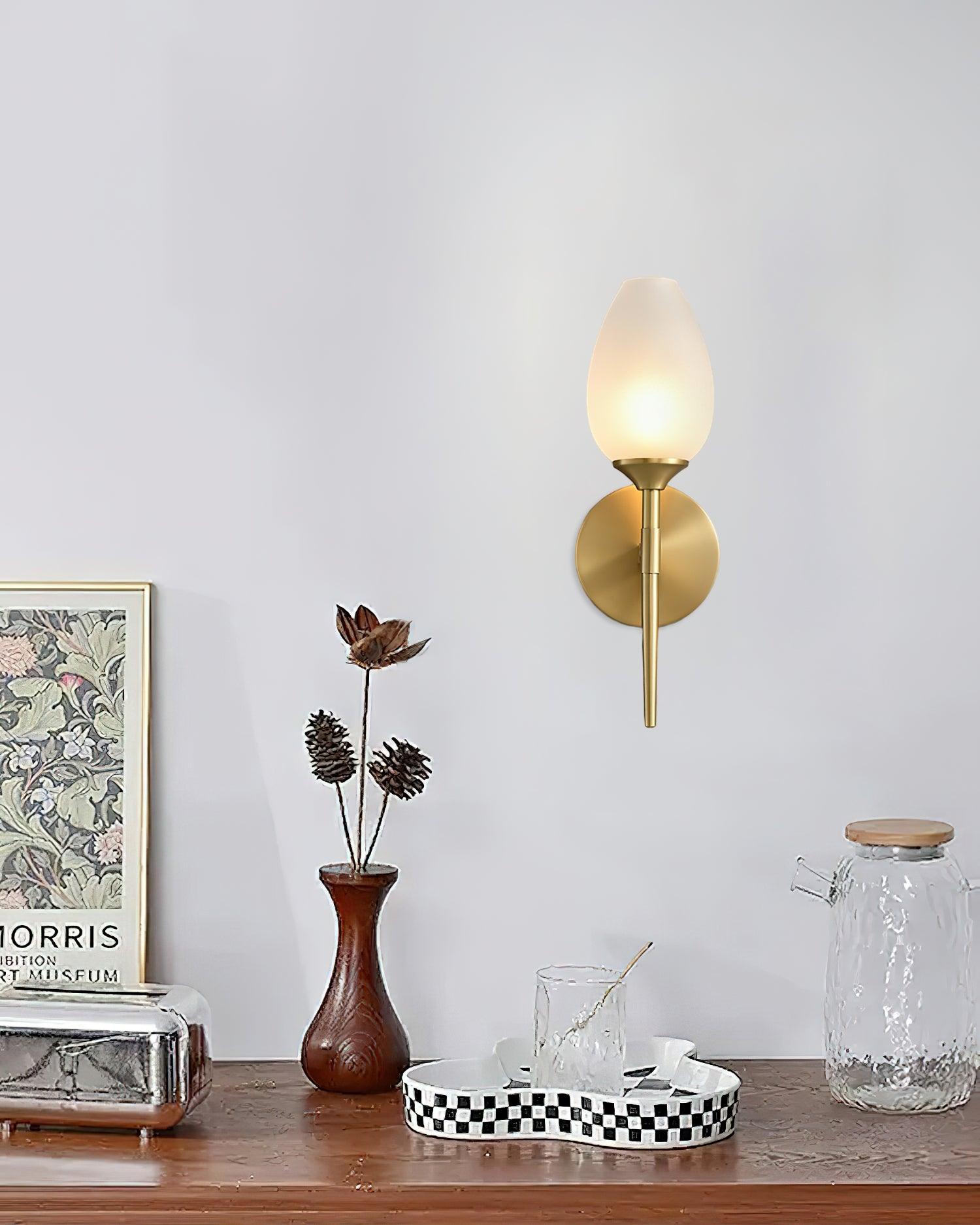 Brass Blossom Wall Light 4.7