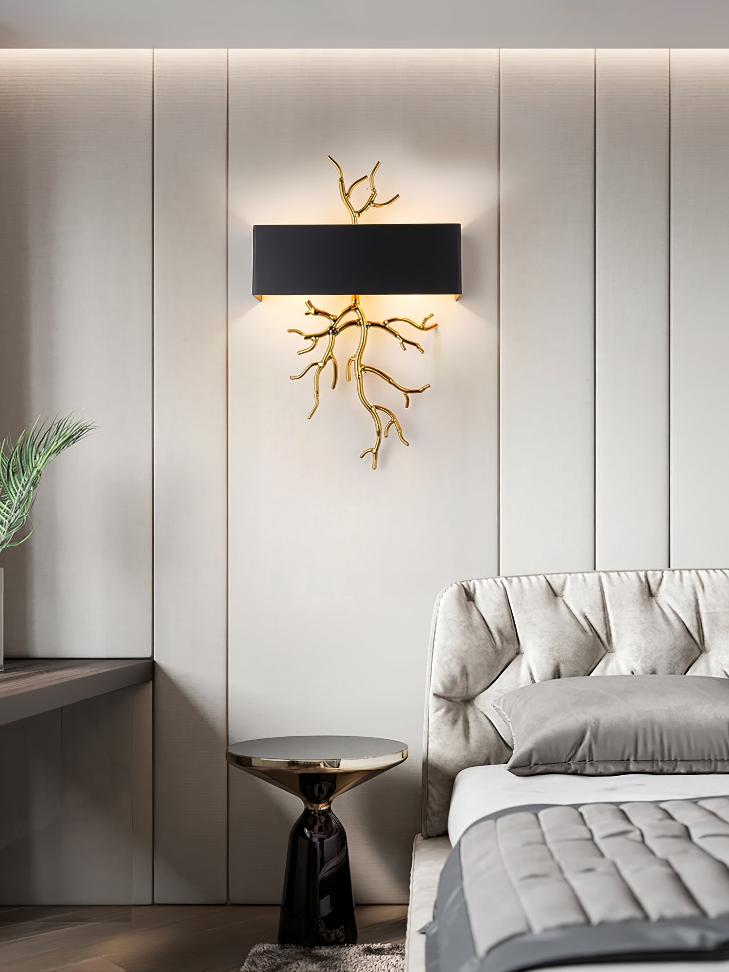 Brass Branch Wall Lamp
