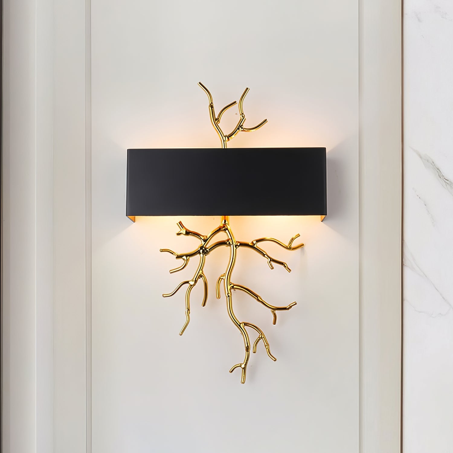 Brass Branch Wall Lamp