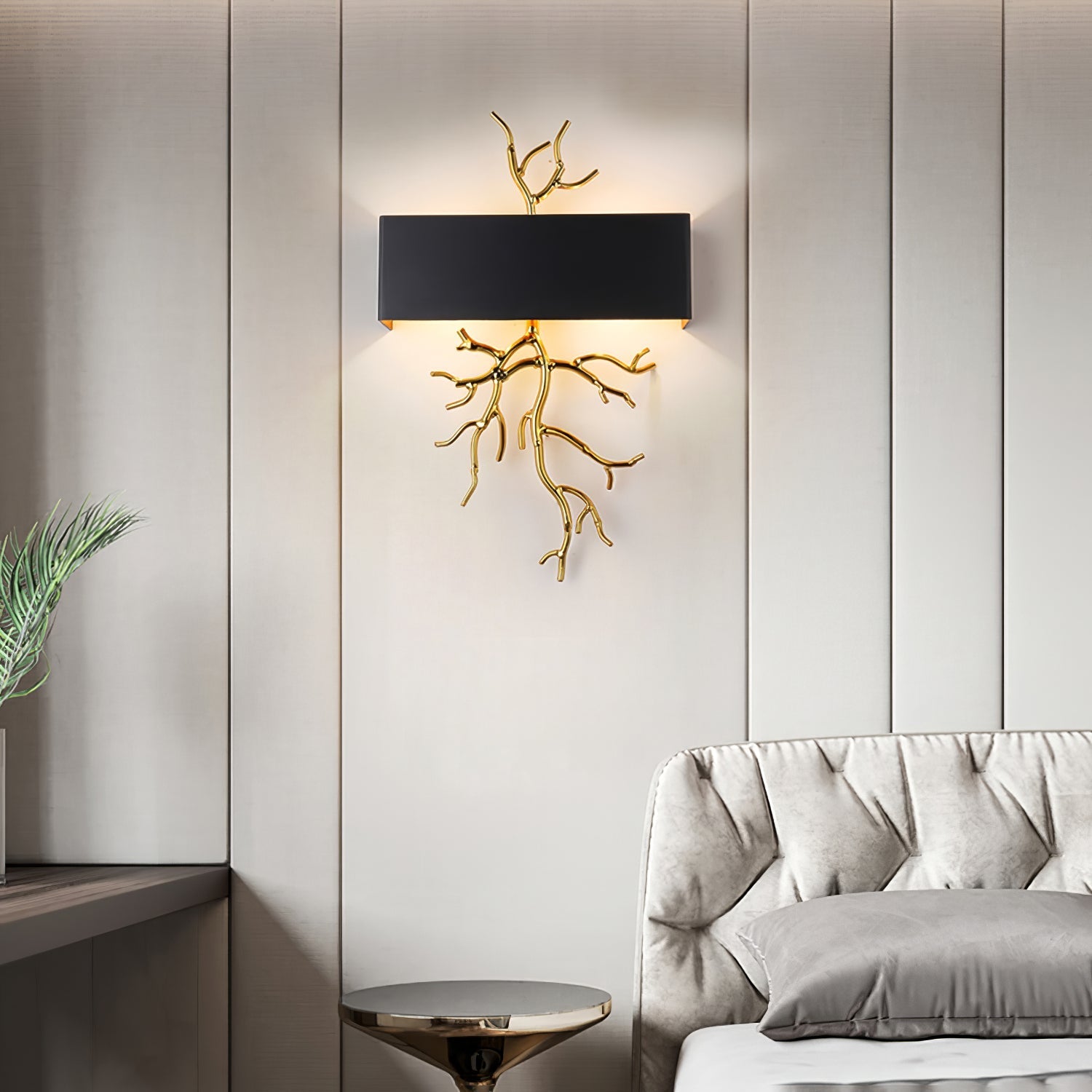 Brass Branch Wall Lamp