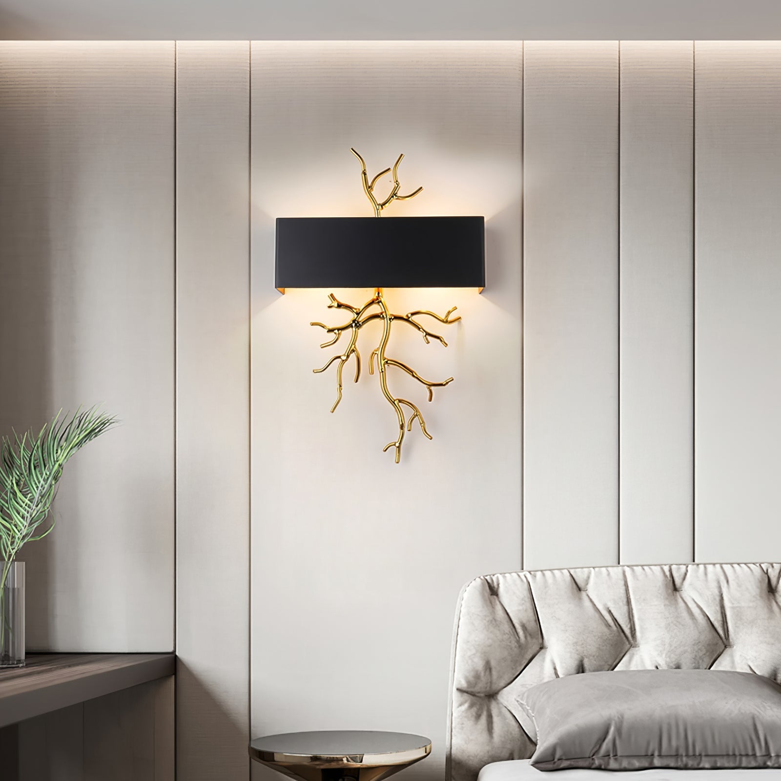 Brass Branch Wall Lamp