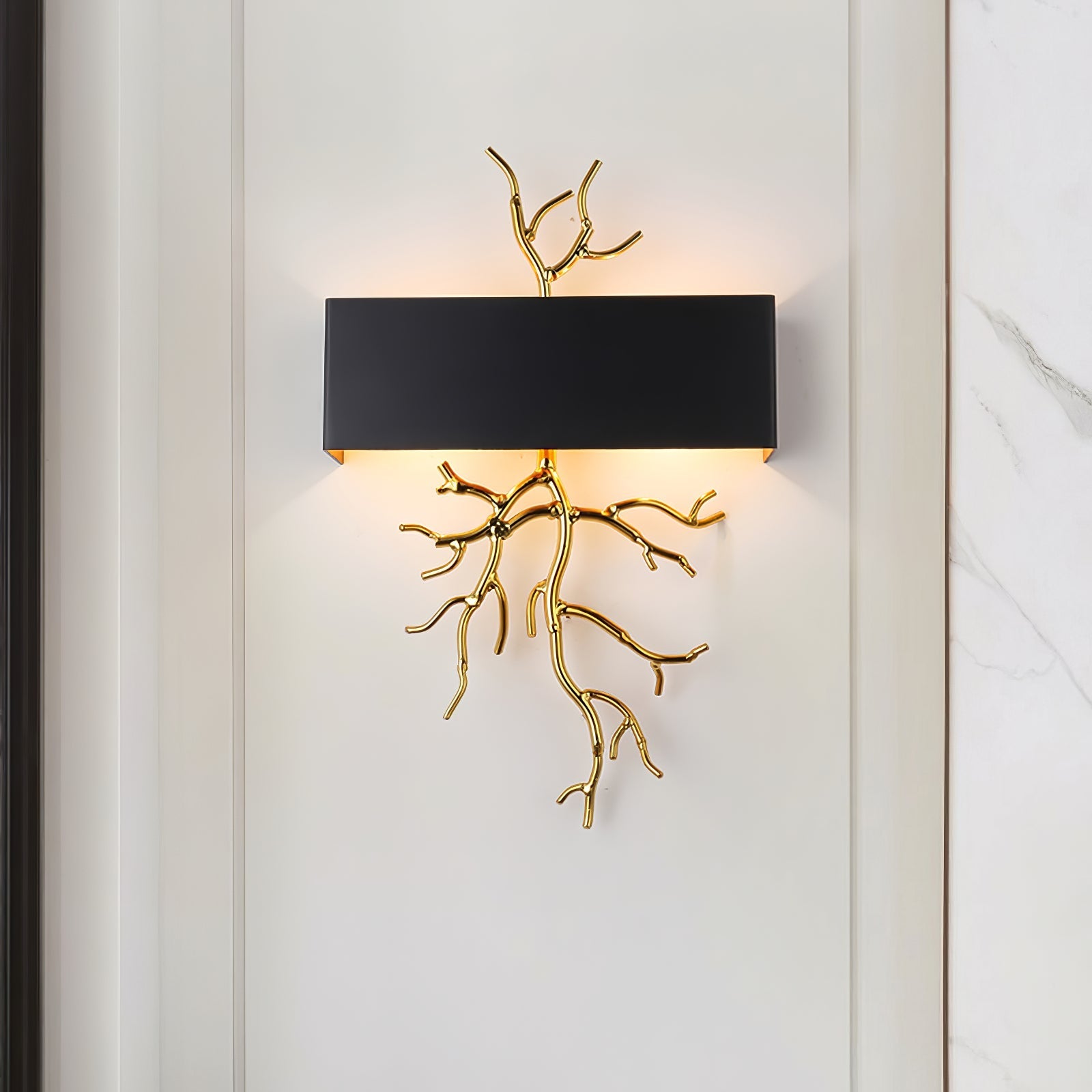 Brass Branch Wall Lamp