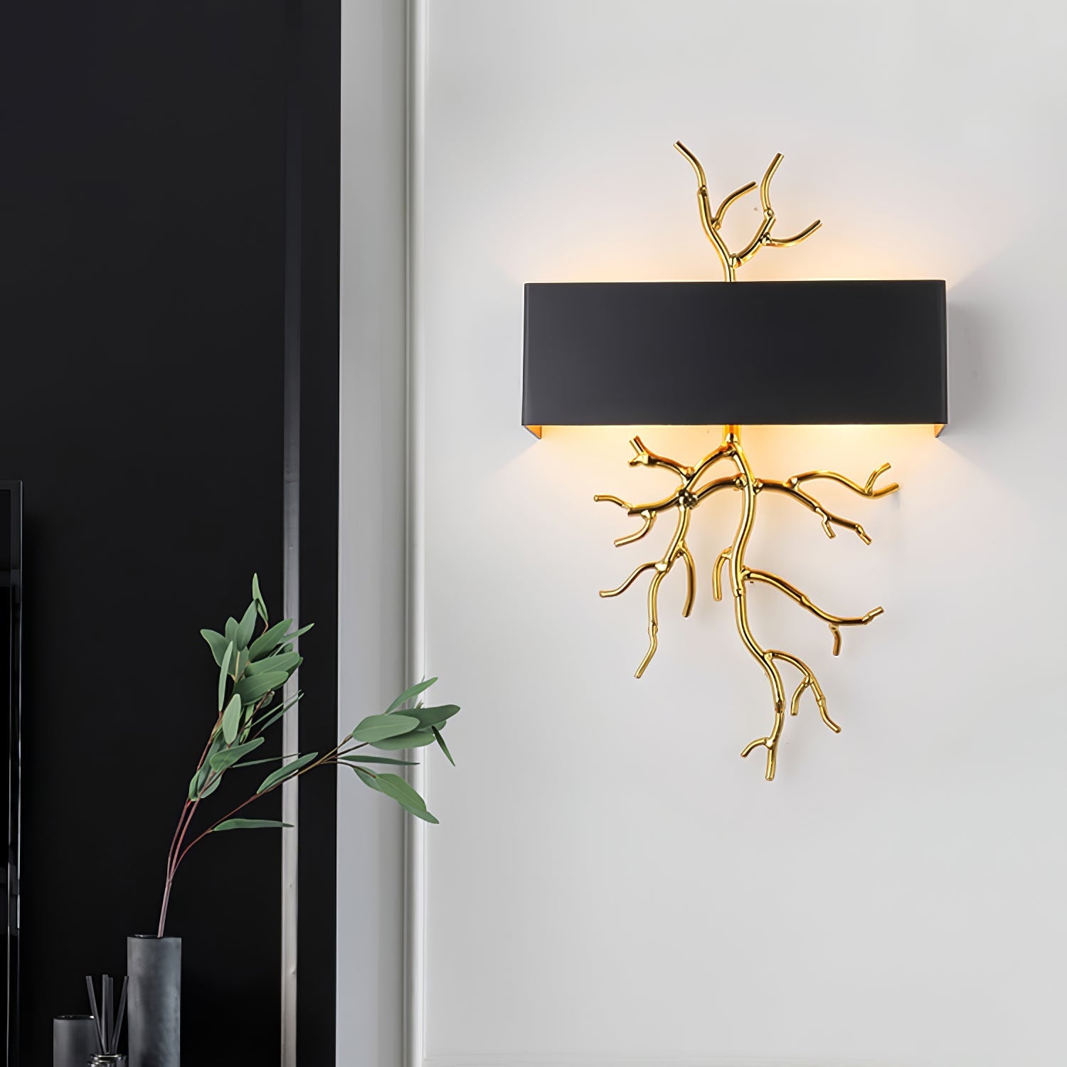 Brass Branch Wall Lamp
