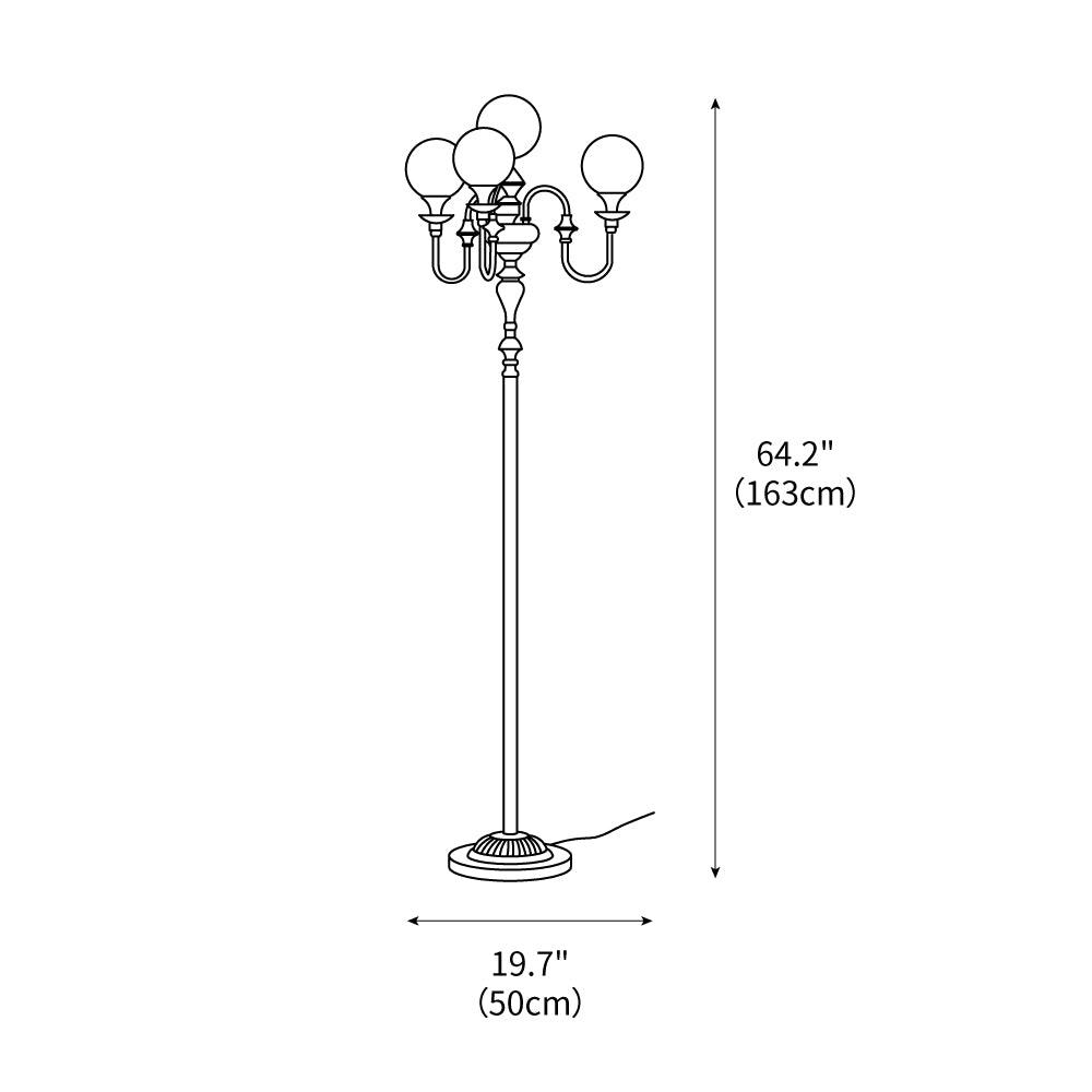 Brass Candelabra Floor Lamp 19.7