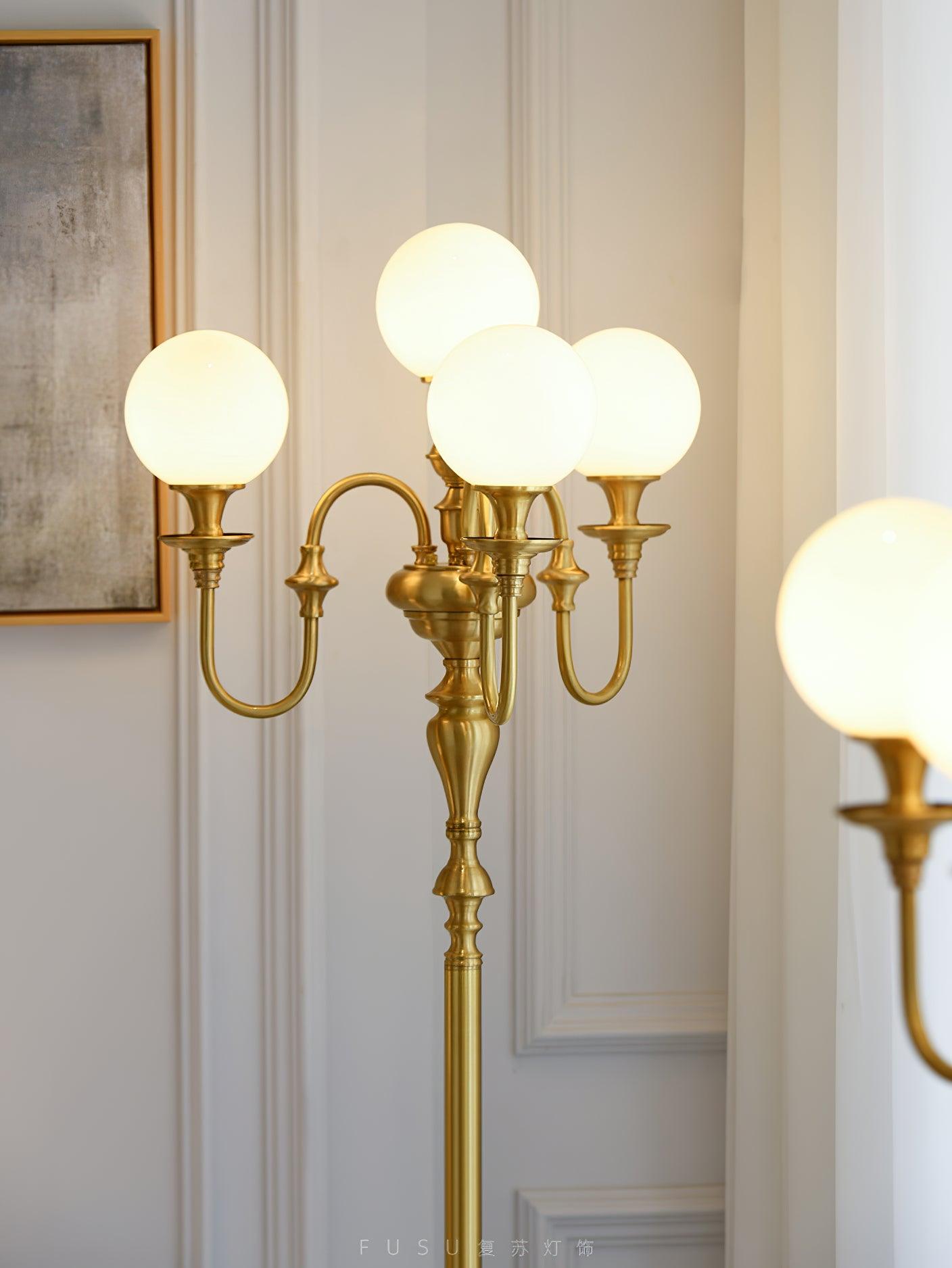 Brass Candelabra Floor Lamp 19.7