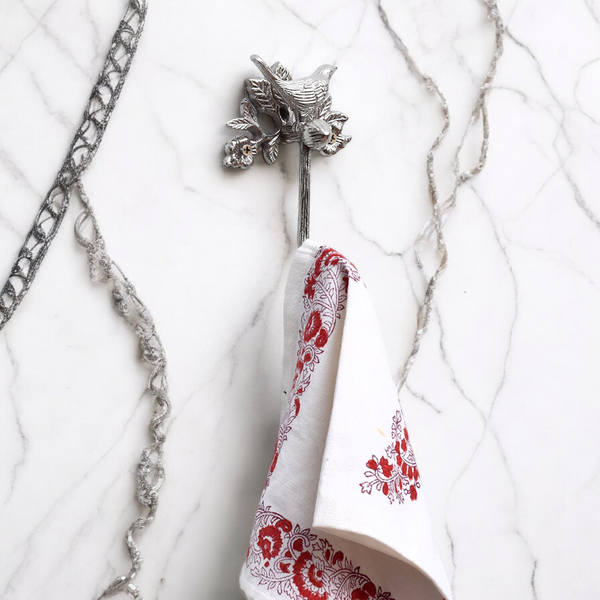 Brass Bird Bathroom Set - Chrome Finish