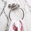 Brass Bird Towel Ring - Chrome Finish