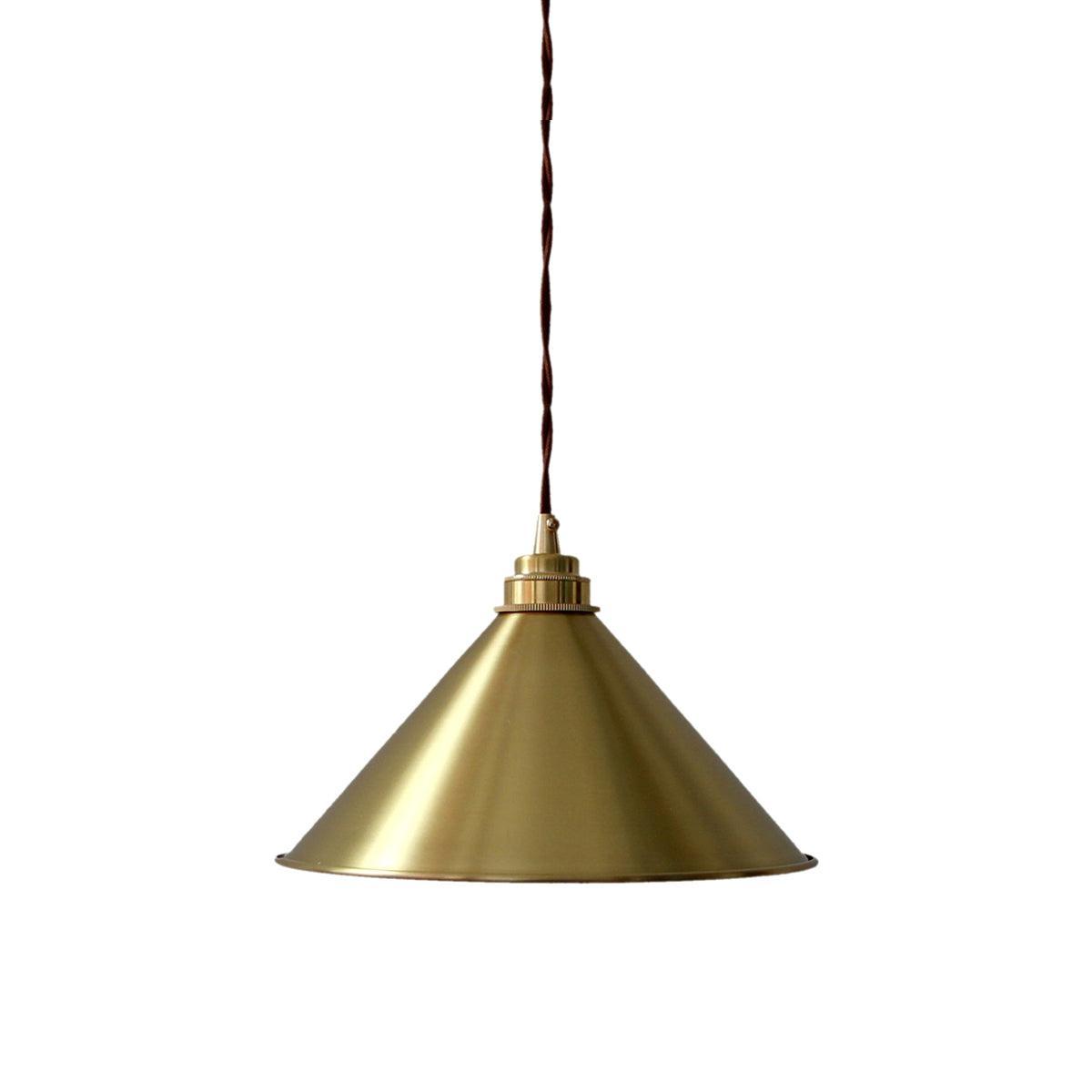 Brass Cone Pendant Light 9.4