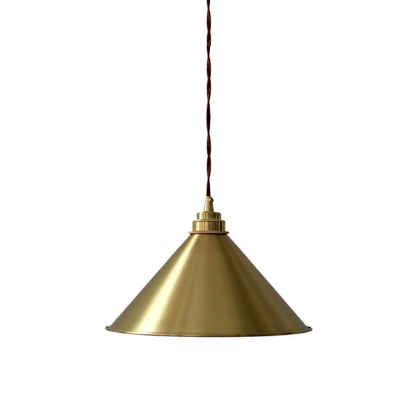 Brass Cone Pendant Light 9.4