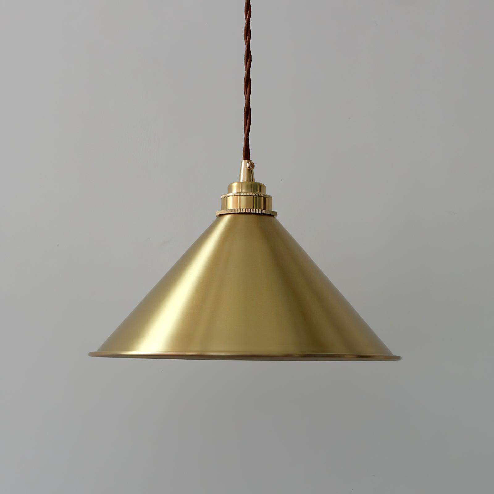 Brass Cone Pendant Light 9.4
