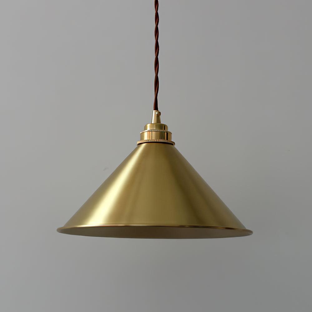 Brass Cone Pendant Light 9.4