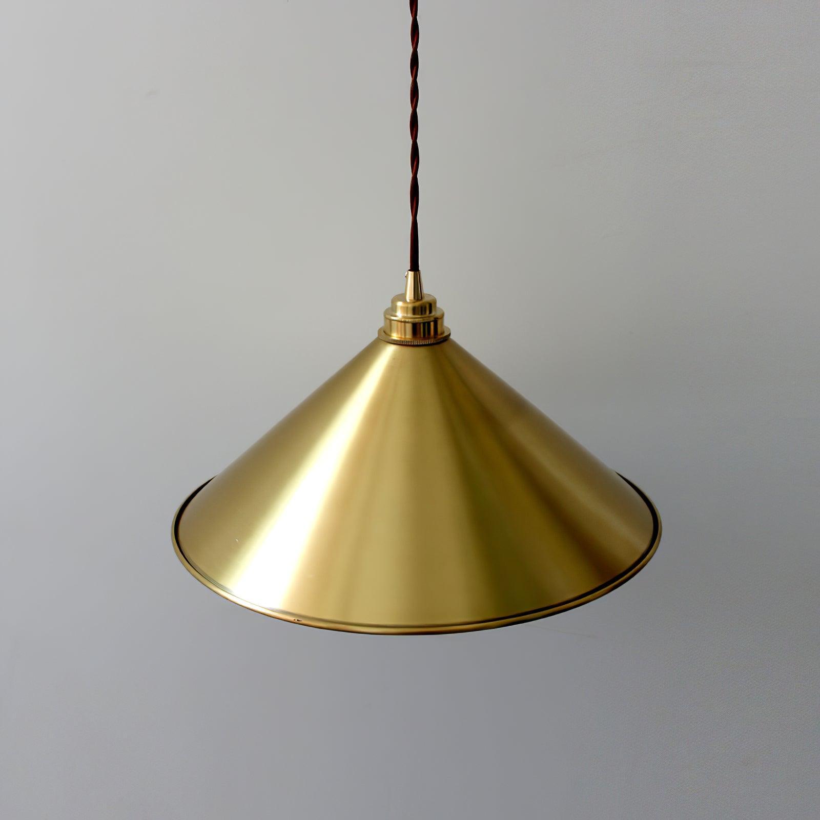 Brass Cone Pendant Light 9.4