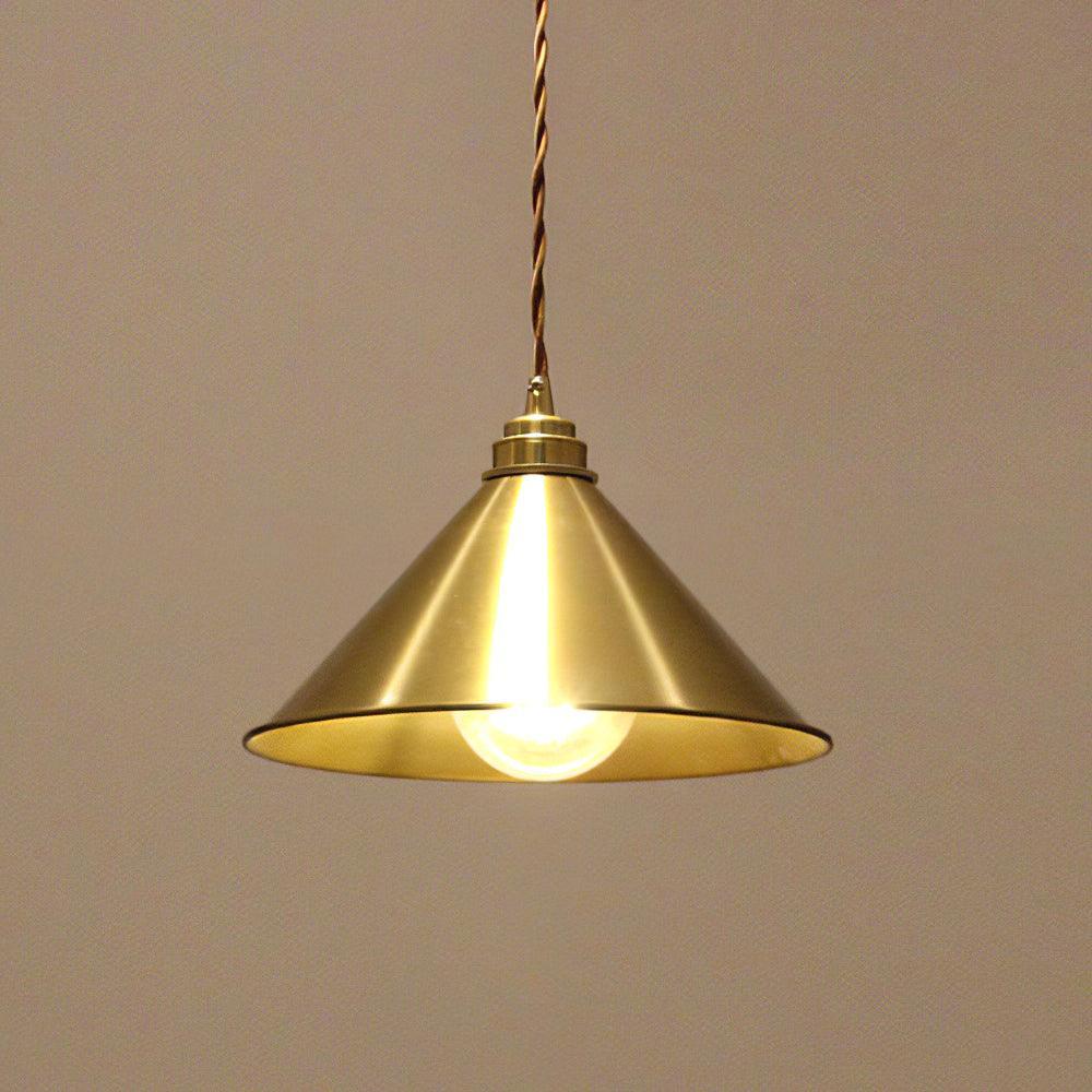 Brass Cone Pendant Light 9.4