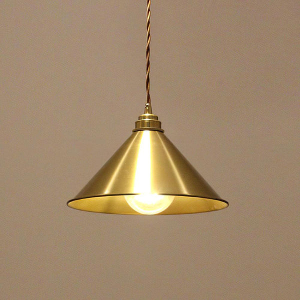 Brass Cone Pendant Light 9.4