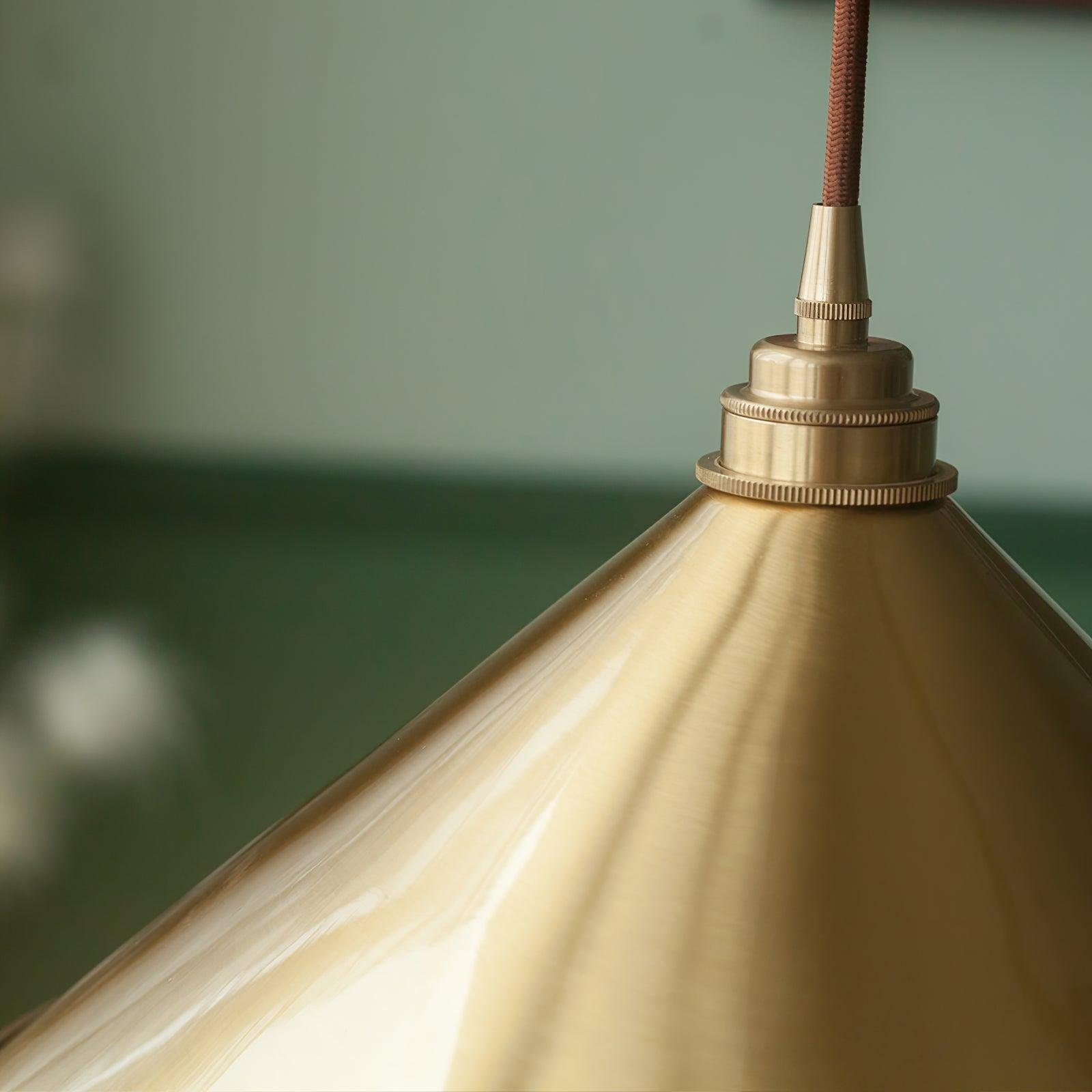 Brass Cone Pendant Light 9.4