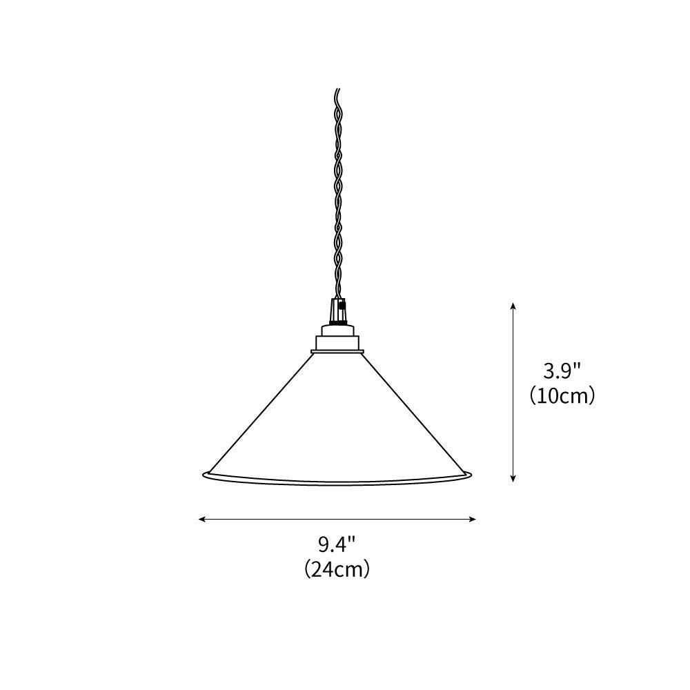 Brass Cone Pendant Light 9.4