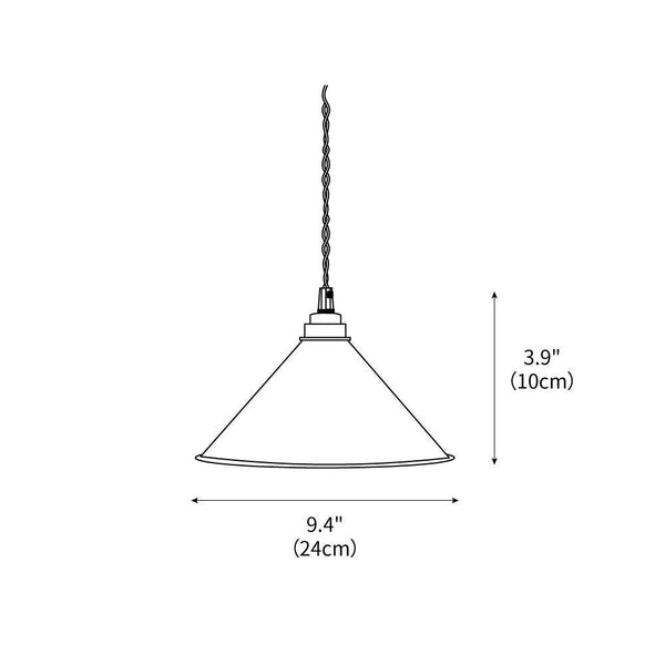 Brass Cone Pendant Light 9.4