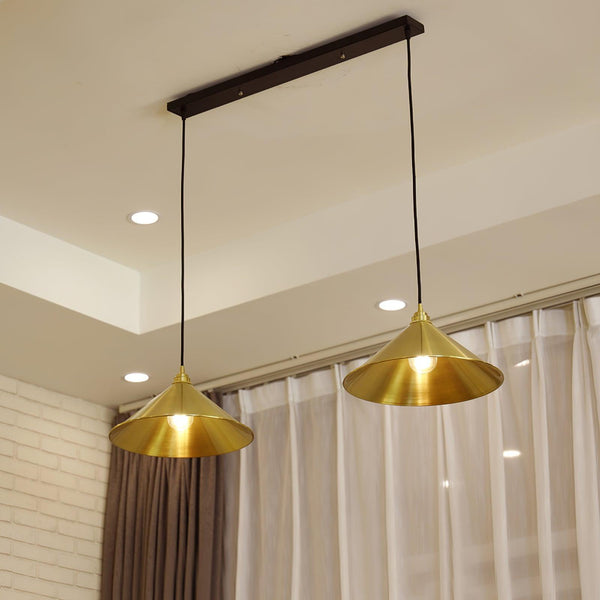 Brass Cone Pendant Light 9.4