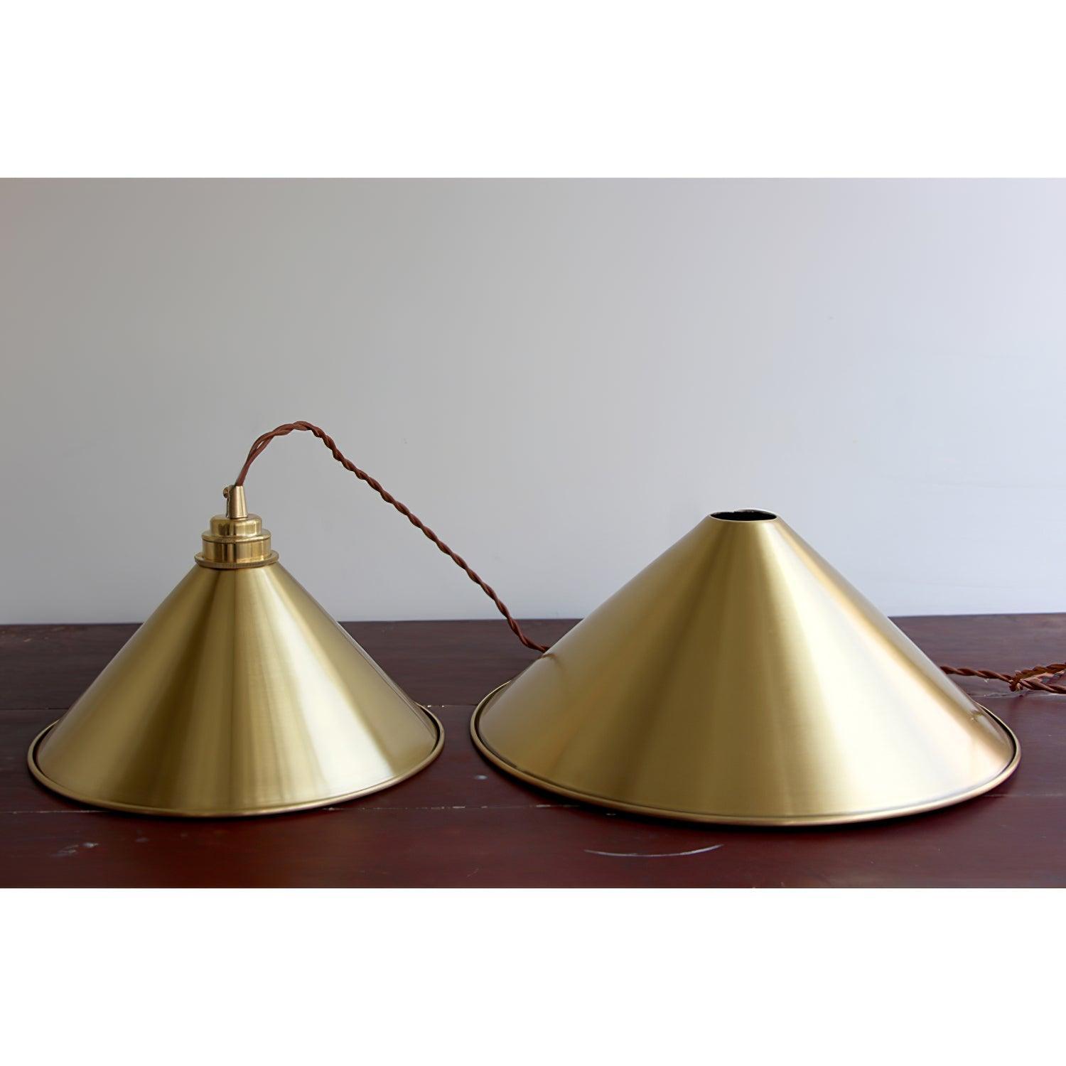 Brass Cone Pendant Light 9.4