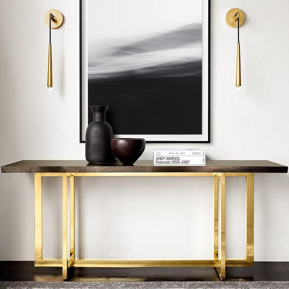 Brass Cone Wall Lamp