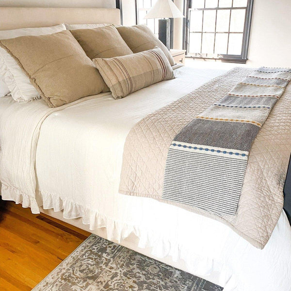 Belgian Flax Linen Rich Cotton Blend Quilt 3 Piece Set