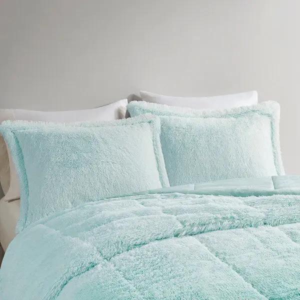 Brielle Ombre Shaggy Long Fur Comforter Mini Set - Gifts for You 'n Me