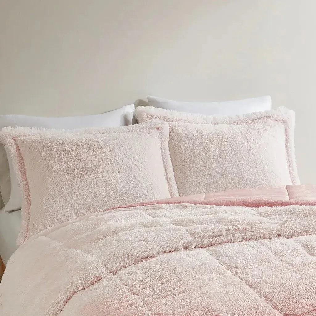 Brielle Ombre Shaggy Long Fur Comforter Mini Set - Gifts for You 'n Me