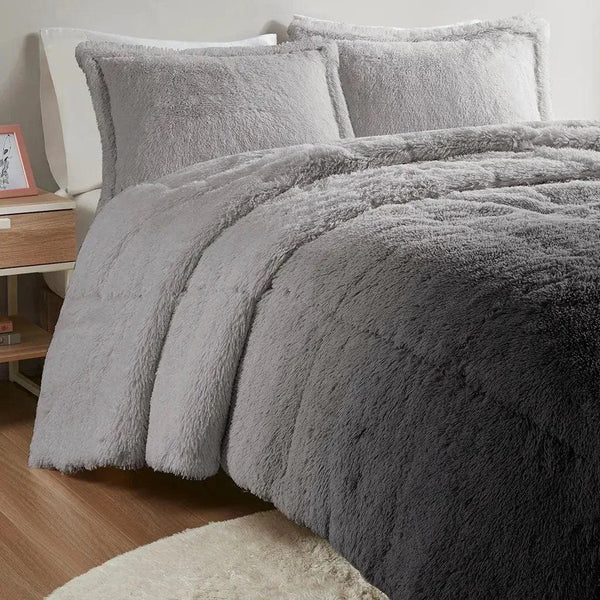 Brielle Ombre Shaggy Long Fur Comforter Mini Set - Gifts for You 'n Me