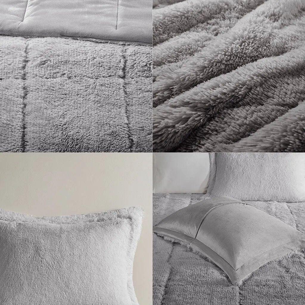 Brielle Ombre Shaggy Long Fur Comforter Mini Set - Gifts for You 'n Me