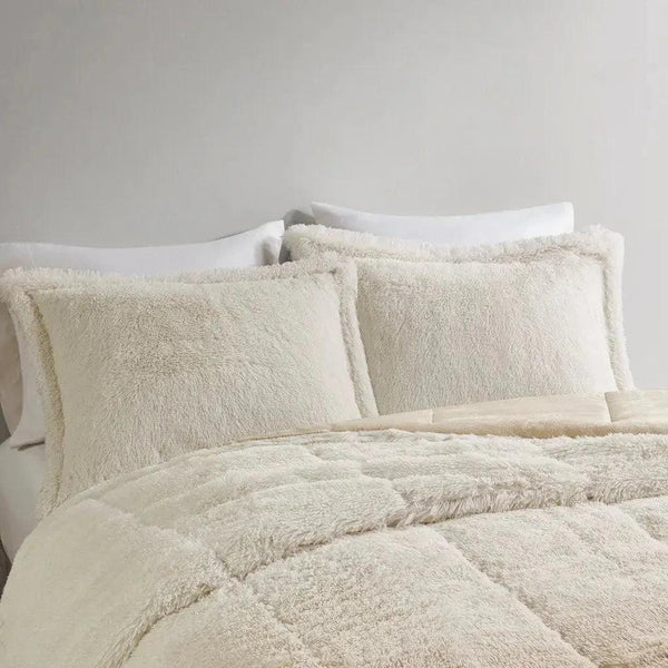 Brielle Ombre Shaggy Long Fur Comforter Mini Set - Gifts for You 'n Me