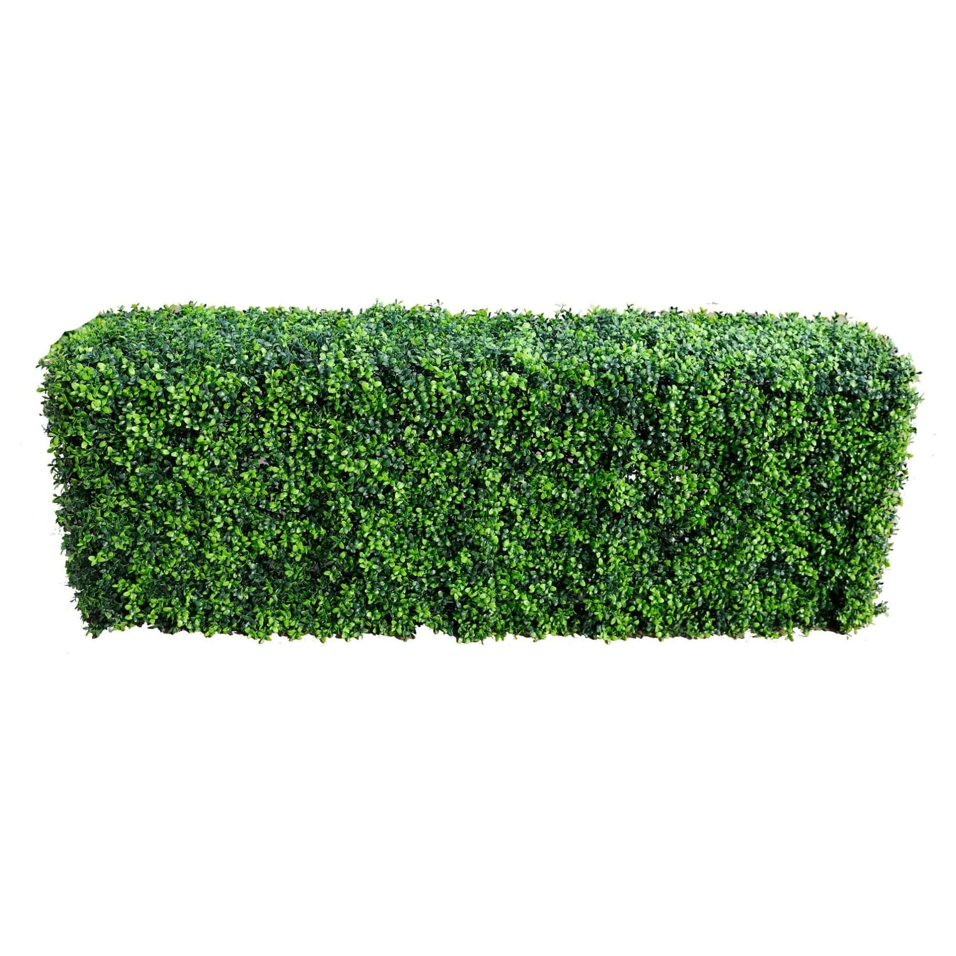 Bright Long Leaf Boxwood Artificial Hedge 40×20in – UV Resistant – Commercial Grade