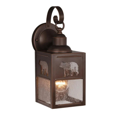 Bronze Bear Wall Lantern