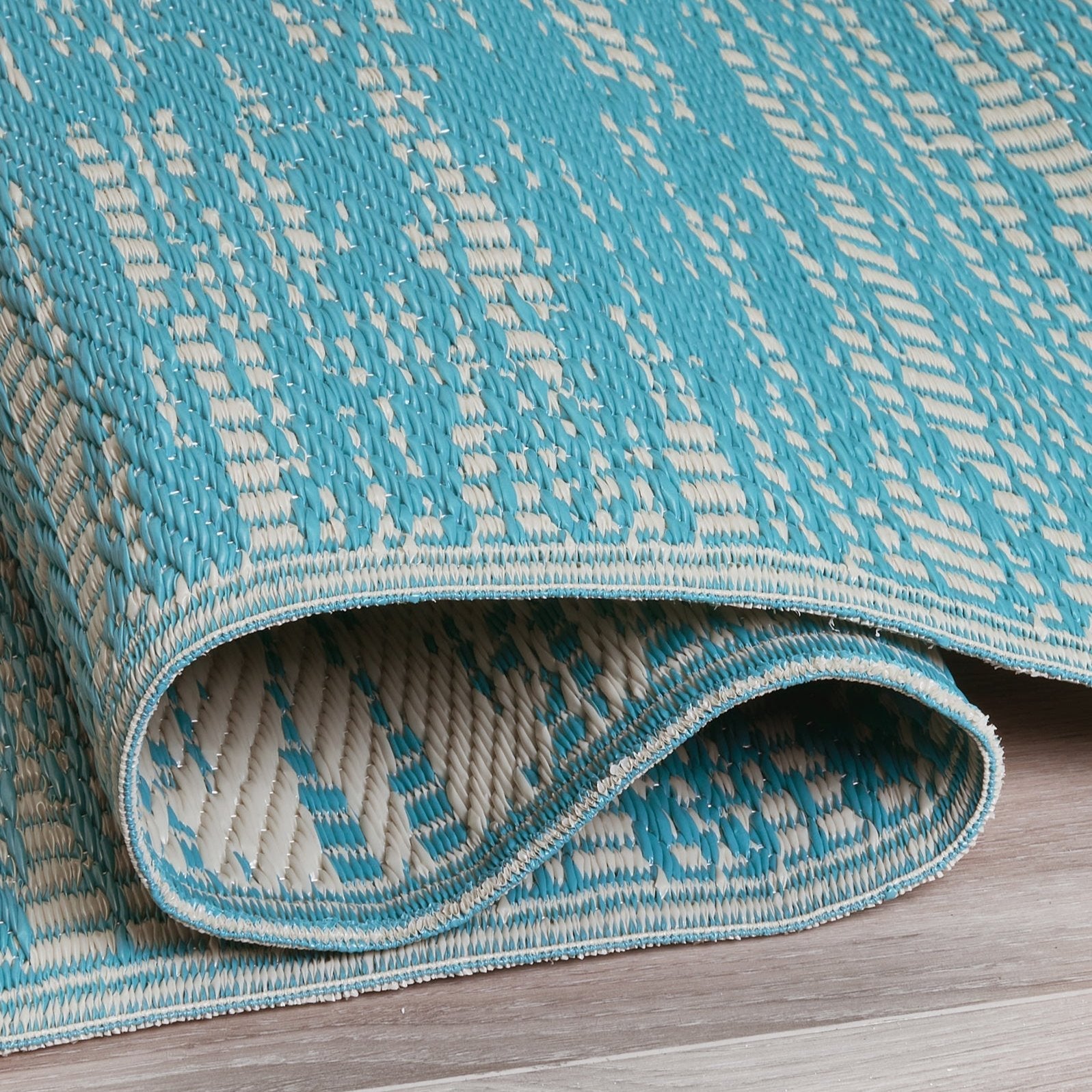 Brooklyn - Teal Outdoor Rug for Patio FINAL SALE