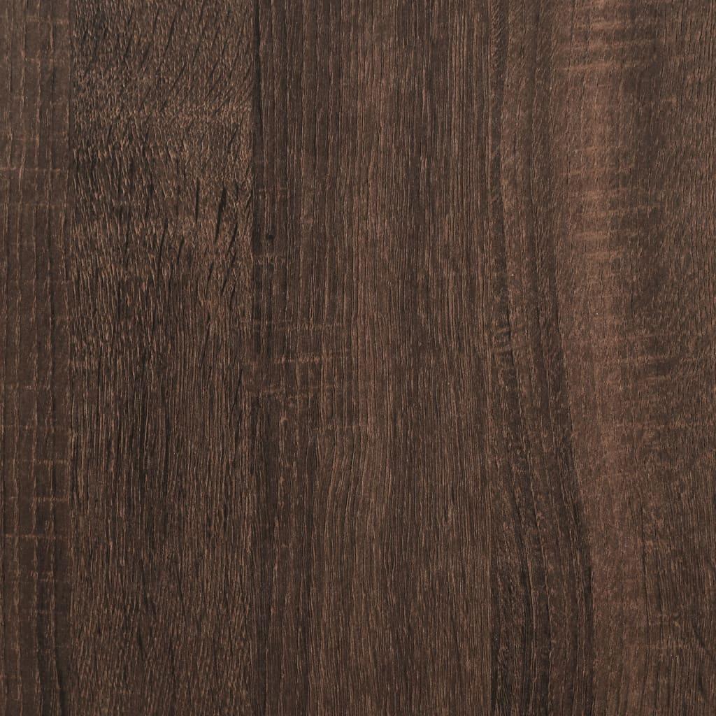 Brown Oak Highboard Cabinet with Modern Design