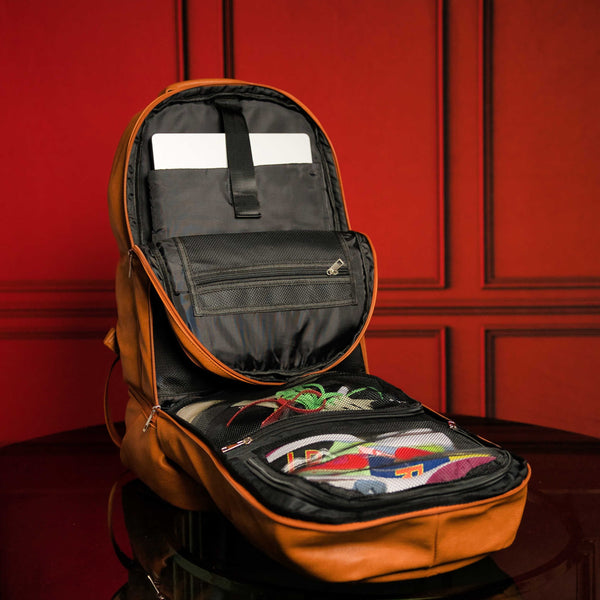 Brown Leather Luxury Patented Carry-On Bag (Only 300 Made) Sole Premise