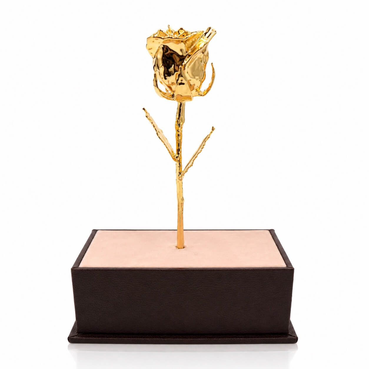 24K Gold Rose in Standing Clear Window Display Box | LovePicker