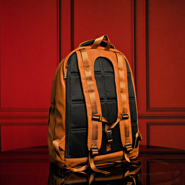 Brown Leather Roller Carry-on Set Sole Premise