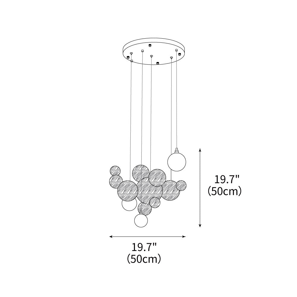Bubble Ball Chandelier 19.7