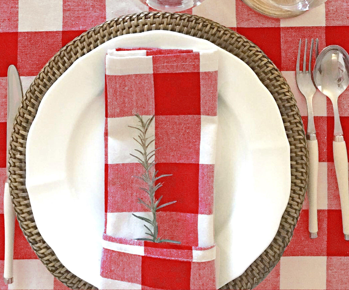 Red Cloth Napkins - Dinner Napkins
