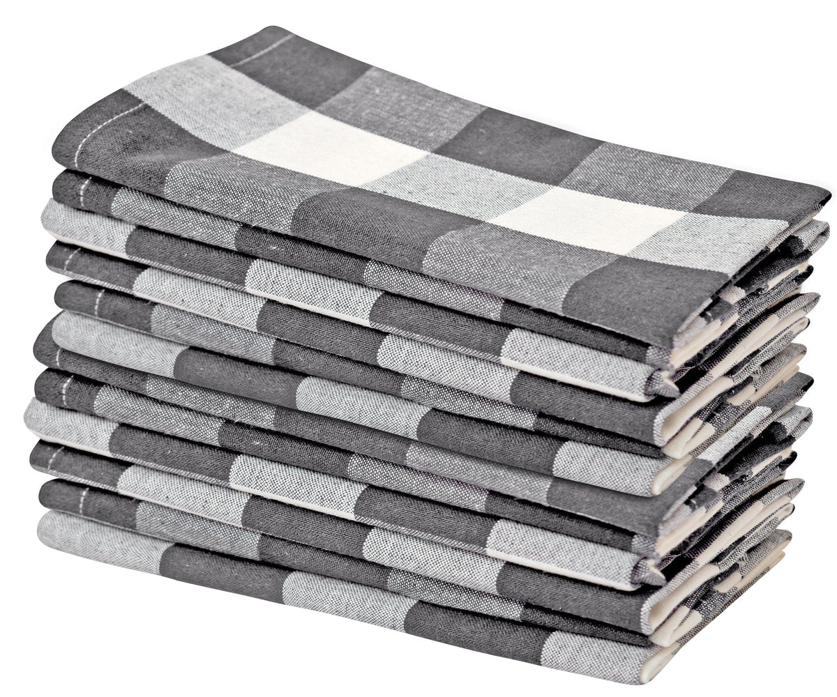 Gray Plaid Napkins