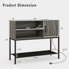 Buffet Sideboard Coffee Bar Cabinet with Power Outlets and USB Ports-Gray - Gray